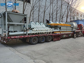 南京年產10萬噸幹粉（fěn）砂漿攪拌設備（bèi）已發貨