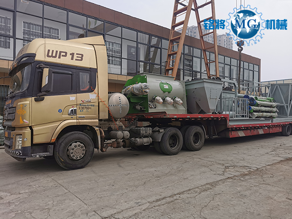 新疆（jiāng）幹粉砂漿生產線發貨裝車現場