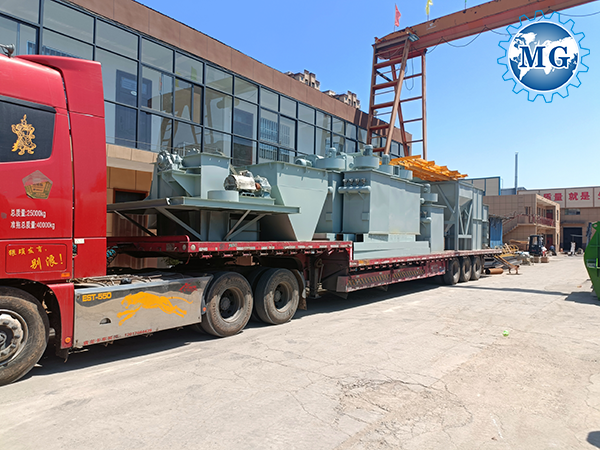 西安（ān）幹粉砂漿設備裝車現場！