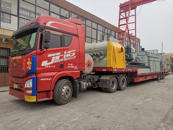 全自動幹粉砂漿生產線（xiàn）發貨現場