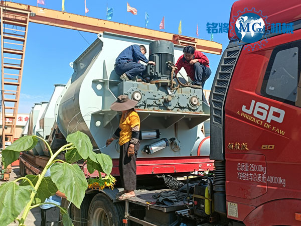 安徽蕪湖全自動（dòng）幹粉砂漿站發貨現場